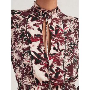 REISS LORA  Printed Tie-Waist Flippy Mini Dress